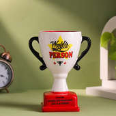Worlds Best Person White N Red Trophy