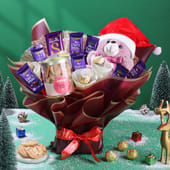 Xmas Teddy N Choco Treat Hamper