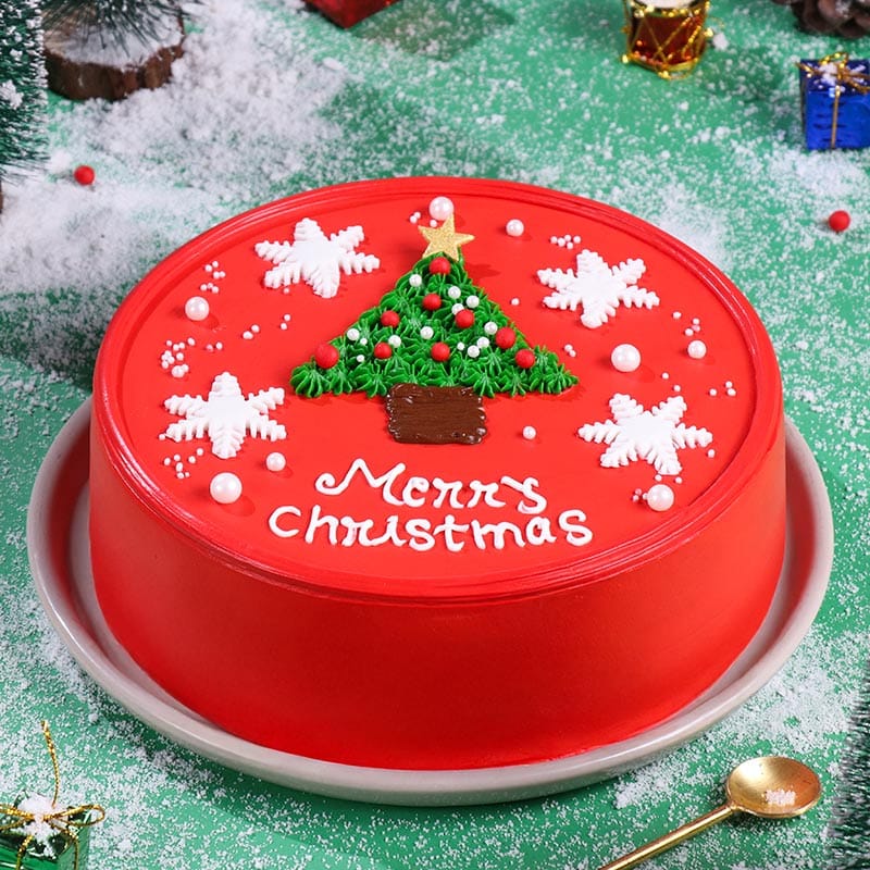 Merry Xmas Tree Cake