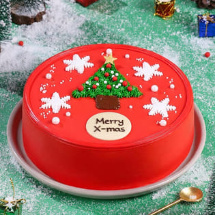 Xmas Tree Theme Cake