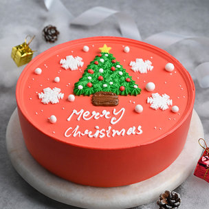 Merry Xmas Tree Cake
