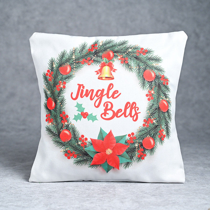 Xmas Wreath Print Cushion