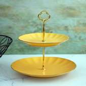 Yellow Classic Ceramic Cake Stand