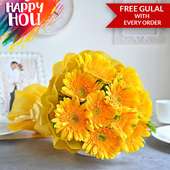 Yellow Gerberas Holi Flowers Bouquet