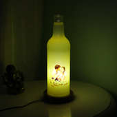 Yellow Personalised Lamp with Lightning View