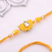 Yellow Lotus Rakhi