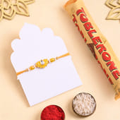 Lotus Charm Rakhi With Toblerone