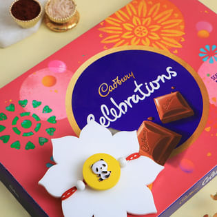Yellow Panda Kids Rakhi With Chocolates