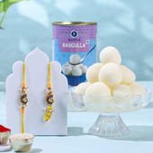 Yellow Peacock Bhai Bhabhi Rakhi N Rasgullas