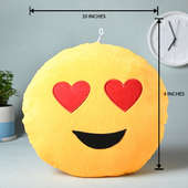 Yellow Smiley Cushion For Valentines Day