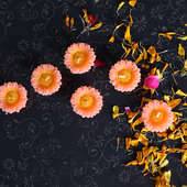 Yellow Sunflower Candles - Diwali Gift