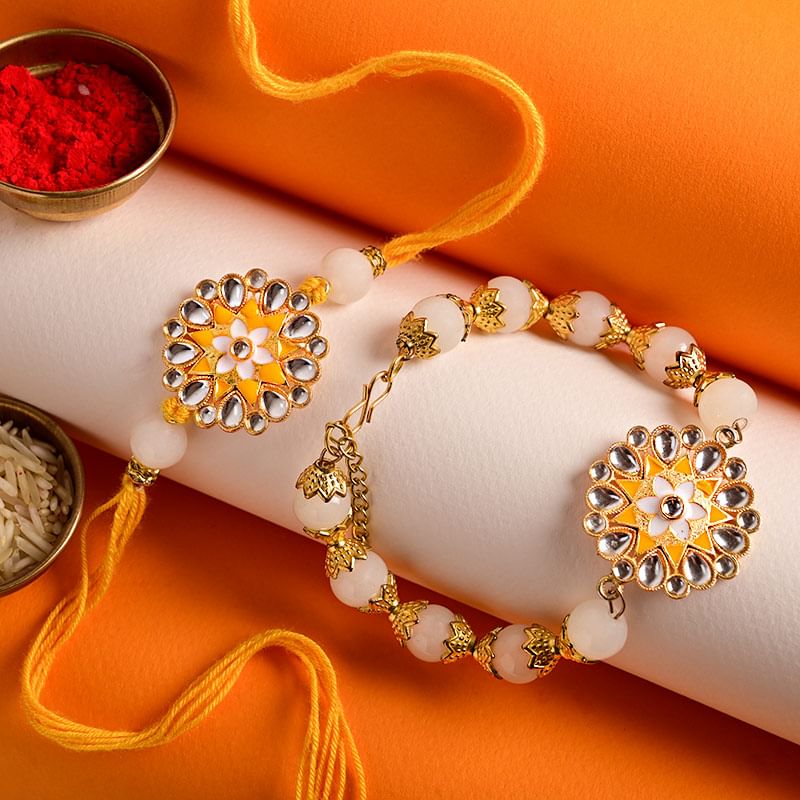 Send Lumba Rakhi For Bhaiya bhabhi Online in India