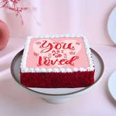 You Are Loved Red Velvet Poster Cake