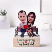 Personalised You Me Heart Caricature
