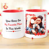 Valentines Personalised Mug with Photo for Girlfriend