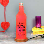 Bottle Lamp with Personalised Photo - Best Valentines Day Gifts