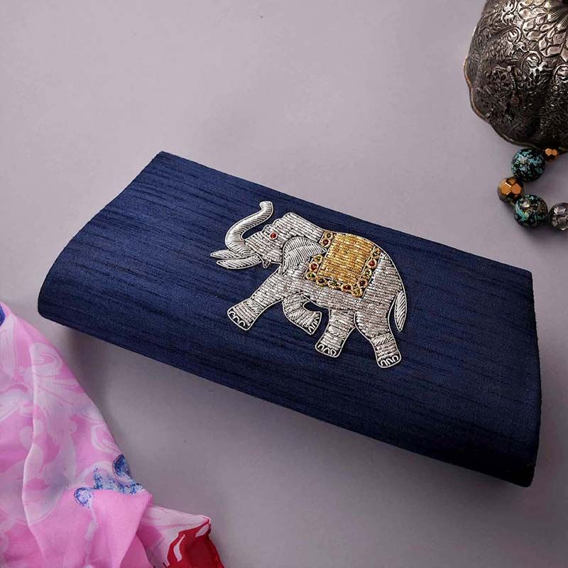 Zari Work Royal Clutch