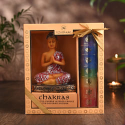 Zen Harmony Candle N Buddha Duo New Year Gift Hamper